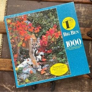 LAST CHANCE Nature Puzzle 1000 Piece Big Ben Fall Cougar 20”x26” Age 12+